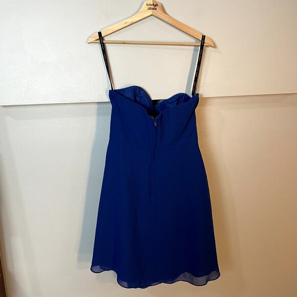 Alfred Angelo Sweetheart Neckline Short Formal Blue Cocktail Dress Size 8 - Picture 8 of 14